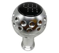 Copri Cambio Auto Per VW Per Jetta Per Golf GTI 337 Pomello Cambio Alluminio A 6 Marce Testa Leva Manuale MT Pallamano(Silver)