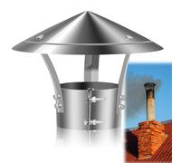 Copri-Camino - 80mm in Acciaio Inox Copertura per Camino, Copertura per Camino, Copertura per Buco del Camino, Tappo per Camino, Cofano per Camino, Tappo per Camino in Acciaio Inox