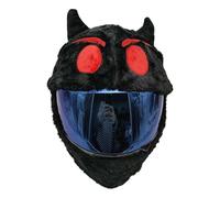 Copri casco da moto in peluche a forma di Halloween, copertura protettiva per casco integrale in peluche a forma di zucca, adatta per la maggior parte dei caschi (occhi del diavolo)
