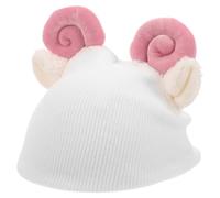 Copri Casco da Sci a Forma di Pecora Bianco per Ragazzo Ragazza | Filato di Lana, Riutilizzabile e Decorativo, per Caschi da Sci e Pattinaggio All'aperto