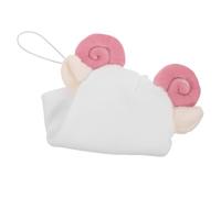 Copri Casco da Sci in Filato di Lana Bianco, Stile Cartoon | Decorativo e Pieghevole, per Sport sulla Neve e Vacanze Invernali, Facile da Riporre, Effetto Delicato