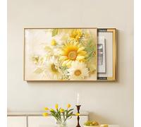 Copri Cassaforte a Muro Copertura, Copertura Decorativa della Scatola dei Fusibili per Interni, Nascondi Dipinti Pannello Protezione Decorazione(Gold 5,55 * 45cm/21.6 * 17.7in)