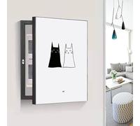 Copri Cassaforte a Muro Copertura Decorativa per Quadro Elettrico, Copertura Multifunzionale per Scatola Fusibili da Interno per Parete Decorativa(Black-1b,30 * 40cm/11.8 * 15.7in)