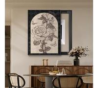 Copri Cassaforte a Muro Copertura Decorativa per Scatola, Verticale per Scatola Interruttori per Quadro Elettrico Decorativo, Coperchio del Pannello(Black 7,45 * 55cm/17.7 * 21.6in)