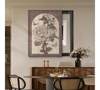 Copri Cassaforte a Muro Copertura Decorativa per Scatola, Verticale per Scatola Interruttori per Quadro Elettrico Decorativo, Coperchio del Pannello(Black 3,45 * 60cm/17.7 * 23.6in)