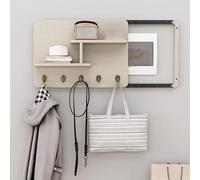 Copri Cassaforte a Muro Copertura in Legno per Scatola Interruttori con Ripiani e Ganci, Copertura Multifunzionale per Scatola Fusibili da Interno per Parete Decorativa, Copertura per Scatola Contator