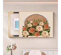 Copri Cassaforte a Muro Copertura, Parete Appesa alla Pittura Scatola Pittura Decorativa, Nascondi Dipinti Pannello Protezione Decorazione(Gold 7,80 * 60cm/31.5 * 23.6in)