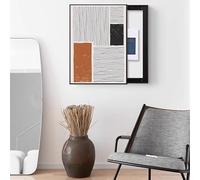 Copri Cassaforte a Muro Copertura, Verticale per Scatola Interruttori per Quadro Elettrico Decorativo, Per Ingresso Soggiorno, Indeformabile(Black 5,60 * 80cm/23.6 * 31.5in)