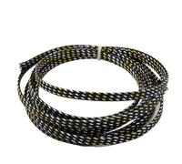 copri cavi elettrici Guaina for cavo nera in PET da 2/10 metri, guaina intrecciata isolata 2~40 mm, di protezione della linea dati for TV Computer Office Home Car(Black Gold Silver,10mm,10 meters)
