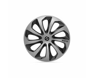 Copri Cerchioni Sparco SPC1673SVBK 16" Nero/Argentato