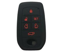 Copri Chiave Auto Pulsanti Accessori per Chiavi Auto per Alphard Vellfire 30 Series 2 Voxy Noah Esquire Harrier PREVIA-Black with Red