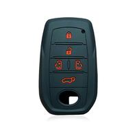 Copri Chiave Auto Pulsanti Accessori per Chiavi Auto per Auris Highper Lander pertuner Prado 150 per Camry Rav4 Crown per Land Cruiser Prado 2/3/4/5 Buttons Remote Key Case Cover-D Type Black Red