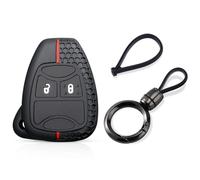 Copri Chiave Auto Pulsanti Accessori per Chiavi Auto per Chrysler Pacifica Aspen 300C per Dodge Caravan per Jeep Wrangler JK Commander Grand Cherokee-2btns New Round