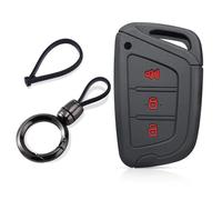 Copri Chiave Auto Pulsanti Accessori per Chiavi Auto per JAC JS4 J7 Refine E-JS4 S2 S3 S4 S5 S7 A5 X4 X7 IC5 IEV T50 T8 M6 JIAYUE-Round Black(Red)