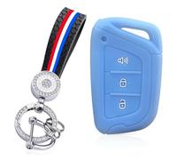 Copri Chiave Auto Pulsanti Accessori per Chiavi Auto per JAC JS4 J7 Refine E-JS4 S2 S3 S4 S5 S7 A5 X4 X7 IC5 IEV T50 T8 M6 JIAYUE-Light BU silverchain