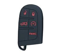 Copri Chiave Auto Pulsanti Accessori per Chiavi Auto per Jeep Compass GrandCherokee per Dodge Durango Charger Challenger Journey per Fiat 5Button Shell-Black Red btns