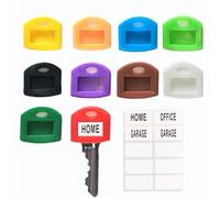 Copri chiavi colorati con etichette, coprichiavi colorate gomma, facile identificazione, set da 10 pezzi, non perderai mai più le chiavi, perfetto per casa o ufficio