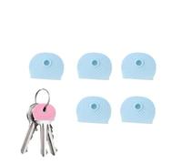 Copri Chiavi colorati Copritasti for chiavi in silicone multicolore da 5 pezzi Set di etichette for portachiavi con codice colore coperture protezione for identificare le della porta(Blue 5pcs)