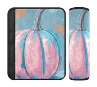 Copri-cintura di sicurezza per auto, 2 pezzi, morbido cuscinetto per cintura di sicurezza per adulti e bambini, S, zucca pastello e blu, giorno del Ringraziamento