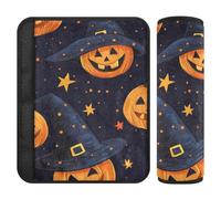 Copri cintura di sicurezza per auto, 2 pezzi, morbido, per zaino, per donne, uomini, bambini, motivo cartone animato, senza cuciture, motivo Halloween