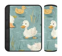 Copri-cintura di sicurezza per auto, 2 pezzi, traspirante, per adulti e bambini, motivo carino