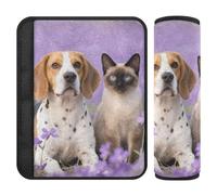 Copri-cintura di sicurezza per auto, 2 pezzi, traspirante, per fotocamera per adulti, bambini, bambini, cani S, colore: lavanda