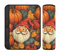 Copri cintura di sicurezza per auto, 2 pezzi, traspirante, per zaini e spalline, per adulti e bambini, motivo autunnale con zucche di buona fortuna