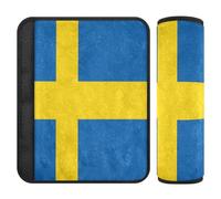 Copri cinture di sicurezza per auto, confezione da 2, morbide, per adulti, bambini, bandiera della Svezia