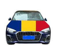 Copri-cofano con bandiera della Romania, 1,2 x 152 cm, tessuti elastici, lavabile, per cofano, striscione, bandiera per decorazione, articoli per eventi