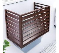 Copri Condizionatore Da Esterno Alluminio Mobile Copri Condizionatore Supporto Per Fiori Per Esterni Copertura Di Protezione Del Condizionatore D'aria Schermo Decorativo(Brown,100*50*70cm/40*20*28in)