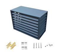 Copri Condizionatore da Esterno Copertura, Recinzione per La Privacy Del Condizionatore D'aria, Copertura per Pompa di Calore, Adatto per Interni ed Esterni (Color : Gray+4 sides, Size : 1.5p)