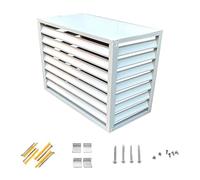 Copri Condizionatore da Esterno Copertura, Recinzione per La Privacy Del Condizionatore D'aria, Copertura per Pompa di Calore, Adatto per Interni ed Esterni (Color : White+4 sides, Size : 1.5p)