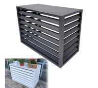 Copri Condizionatore da Esterno, Copri Condizionatore da Esterno Alluminio, Divisorio per Copertura Superiore del Condizionatore D'aria, per la Privacy Esterna, Riduzione del Rumore ( Color : Grigio ,