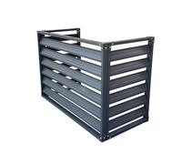 Copri Condizionatore Da Esterno, Copri Motore Condizionatore Esterno Da 1,5/3/5 HP, Protezione, Copertura Esterna Per Condizionatore, Portafiori(Gray,100x50x70cm (Three sides))