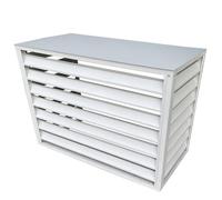 Copri Condizionatore da Esterno in Acciaio. Applicabile all'unità Esterna del Condizionatore d'aria 1,5P. Dimensioni Diametro Esterno 100 X 50 X 70 cm(White,Four sides)