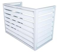 Copri Condizionatore da Esterno in Alluminio, Copertura for unità AC esterna, riduzione del rumore, adatta for esterni(White,110 * 60 * 80cm/43 * 24 * 32in)