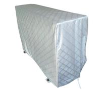 Copri Condizionatore da Esterno in Alluminio per Mini Split, Confezione Completa in Velluto di Cotone Spesso, Colore Argento, Adatta a Tutte Le Stagioni(92x35x70cm/36x14x28in)