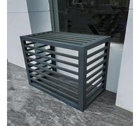 Copri condizionatore da esterno in alluminio,ridurre il rumore, copricondizionatore per esterno,Antifurto, abbellente dell'ambiente, adatto per uso esterno (Color : Gray louver top, Size : 1.5P:100X