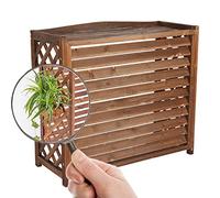 Copri Condizionatore Da Esterno In Legno Massello,Supporto Per Fiori, Outdoor Condizionatore D' Aria Copertura , Contenitore Autoportante Per Pattumiera, Pompa Di Calore, Privacy/nascondi ( Size : 110