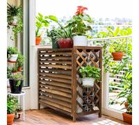 Copri Condizionatore Da Esterno Legno Copri Motore Condizionatore Per Esterno Scaffale Per Piante Da Esterno Copertura Climatizzatore Balcone Legno Copertura Motore Condizionatore Esterno(86x35x80cm)