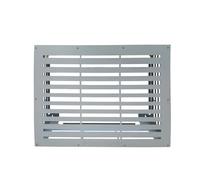 Copri Condizionatore da Interno ed Esterno in Lamiera Preverniciata Bianco-Grigio SP. 6/10 - Misure L86xP44xH68 cm - Modello Linear - Fornito Smontato con Kit di Montaggio e Istruzioni incluse