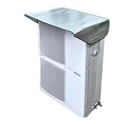 Copri Condizionatore Esterno, Copri Condizionatore, Foglio di Alluminio a Doppio Strato, Protezione Solare e Impermeabile, con Ganci e Corde Elastiche(140x60cm/55x24in)