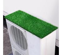 Copri Condizionatori, Tappeto in Erba Sintetica, Copriclimatizzatori Esterno, Assorbimento Acustico e Prevenzione delle Infiltrazioni d'Acqua con Fibbia Fissa(40x100cm/16x39in)