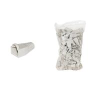 Link LKPL8GR Confezione da 100 Copriconnettori RJ45 da 6 mm per Plug, 8 Poli, Cavo Categoria 5E-6, Grigio
