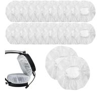 Copri Cuffie Monouso,100 Pezzi Fodere per Cuffie Monouso Elastiche Cover Cuffie Copri Auricolari Antipolvere Copri Cuffia Non Tessuto di Ricambio Estensibile (10-12cm)