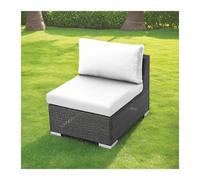 Copri Cuscino Divano/Sedia Elastico per Interni ed Esterni - Fodera Universale per Sedute da Giardino, Patio e Mobili in Rattan | Copriseduta Resistente e Traspirante(White,M: 100-125cm(39-49in))