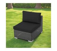 Copri Cuscino Divano/Sedia Elastico per Interni ed Esterni - Fodera Universale per Sedute da Giardino, Patio e Mobili in Rattan | Copriseduta Resistente e Traspirante(Black,S: 60-65cm(24-25.5in))