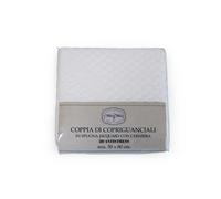Copri cuscino in spugna con cerniera 52x82 cm 2 pz bianco jacquard