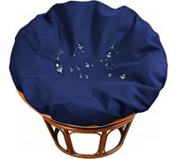 Copri Cuscino Rotondo Impermeabile per Sedia Papasan, a Dondolo, con Cerniera, da Esterno per Giardino e Balcone, per Egg, Pouf (Solo Rivestimento)(Royal Blue,120cm/47.2in)