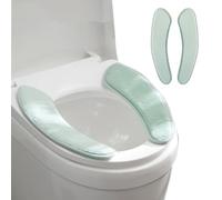 Copri-cuscino spesso e caldo per sedile WC, con cuscino adesivo per sedile WC, tappetino lavabile e riutilizzabile per l'inverno, separazione a doppia aletta, adesivo posteriore in TPR, morbido e